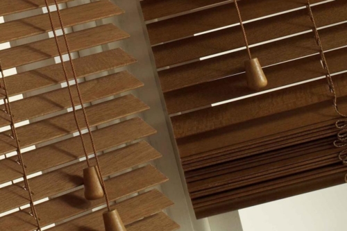 Timber venetian blinds